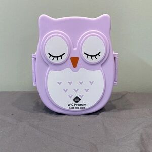wic program purple owl bento box with spoon brand new